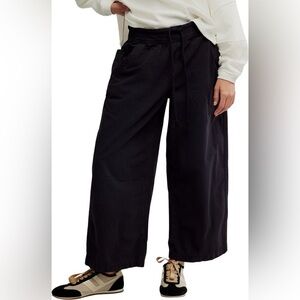 NWOT Free People Womens Easy Peasy Wide Leg Pull On Drawstring Pants Size XS